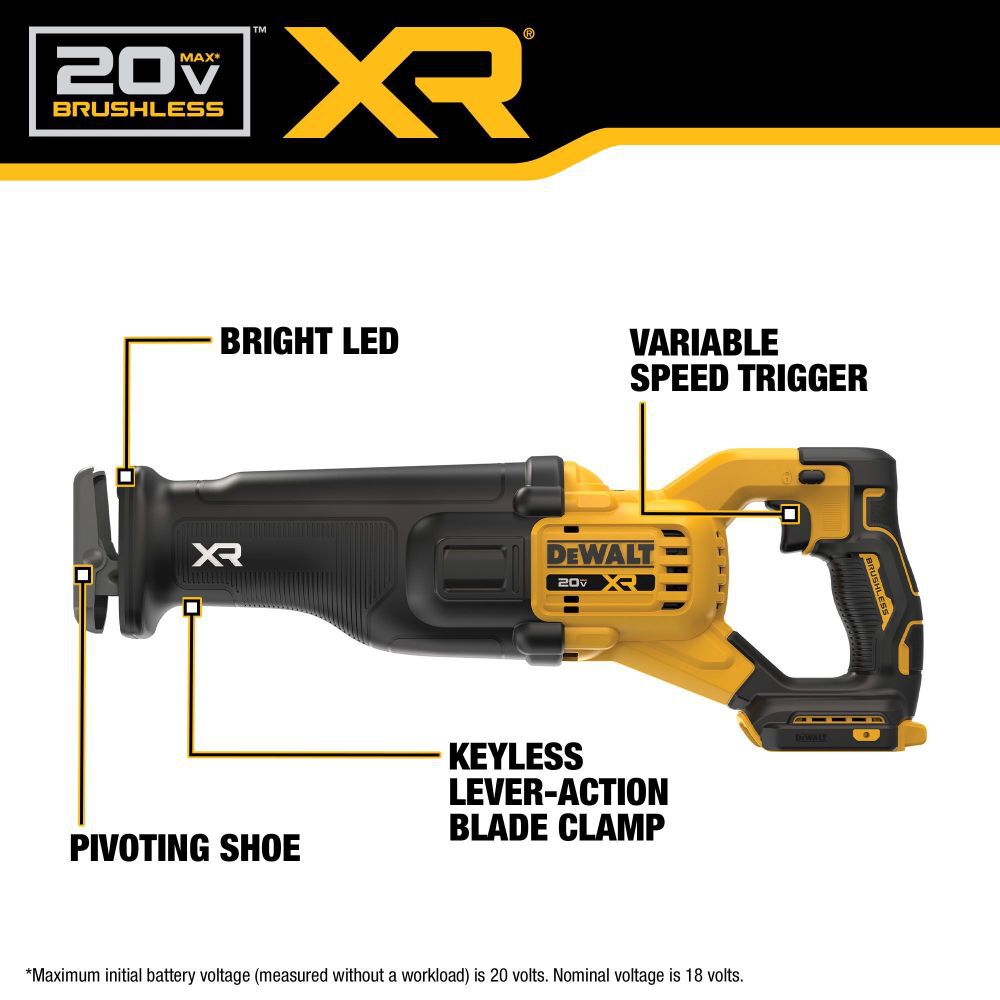 DeWalt DCS384B DW 20V XR RECIP SAW (TOOL ONLY)