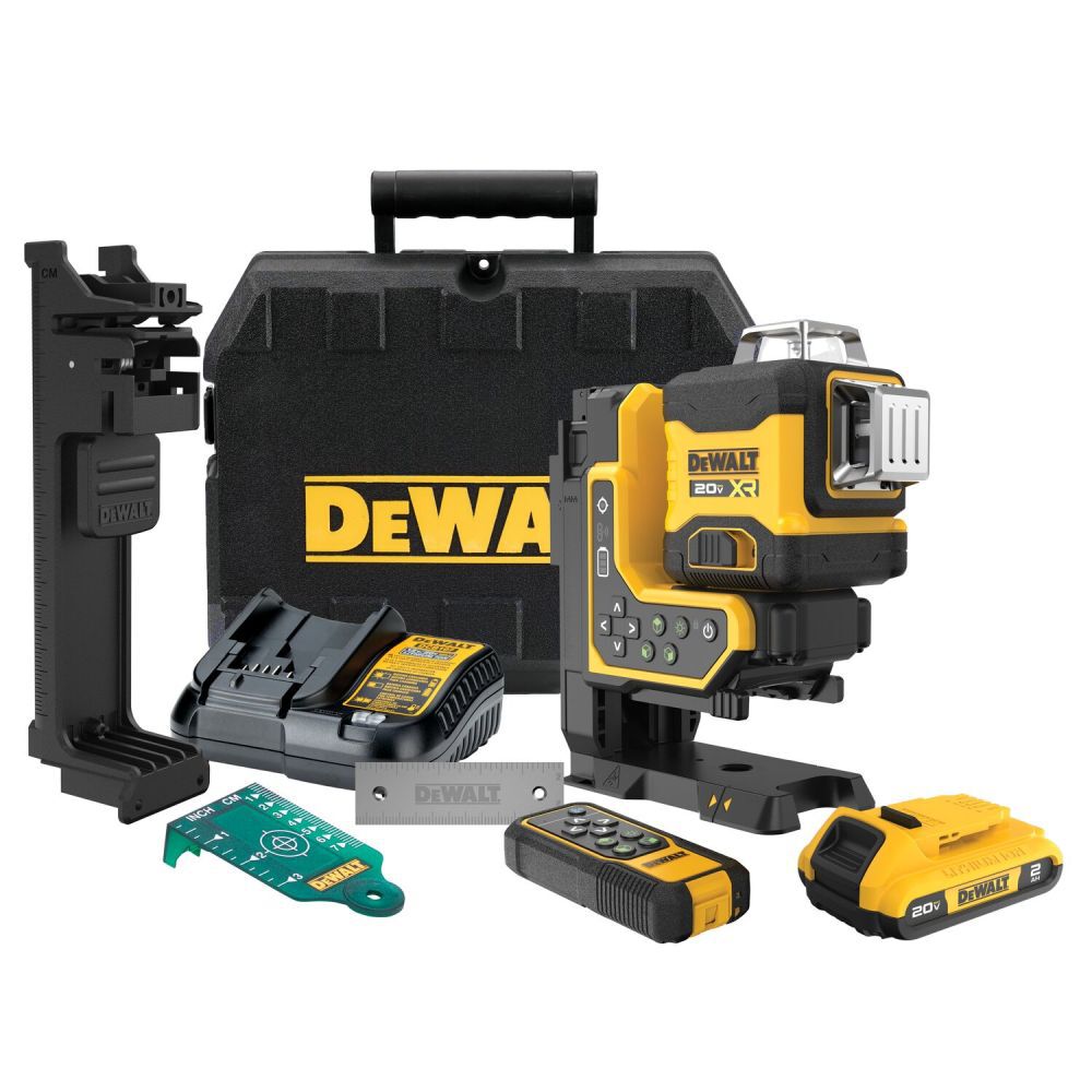DeWalt DCLE34035D1 20V REMOTE CONTROL 3X360 GRN LASER KIT