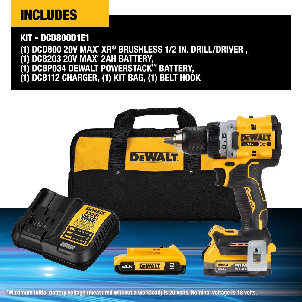 DeWalt DCD800D1E1 20V XR COMPACT DD KIT