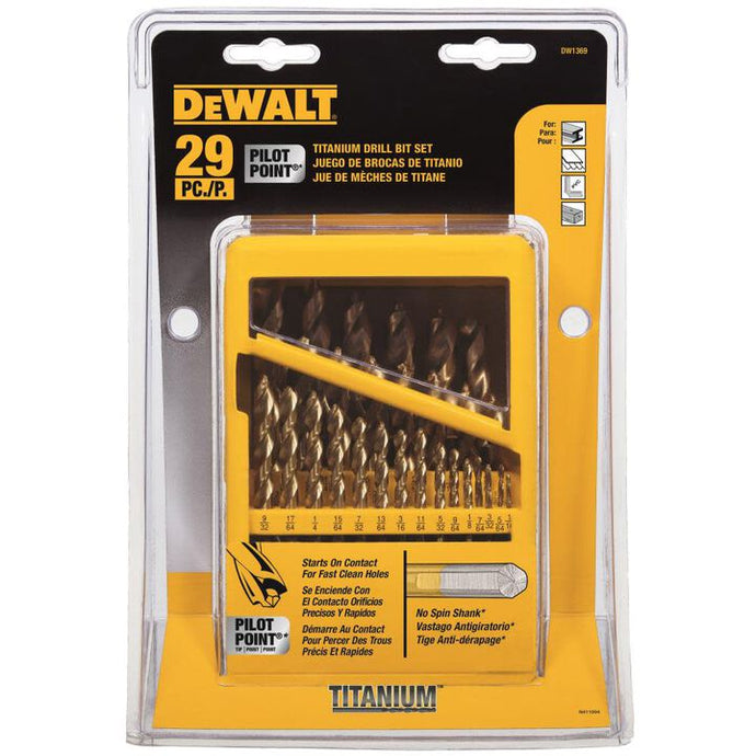 DeWalt DW1369 29PC TITANIUM PP DRILL BIT SET