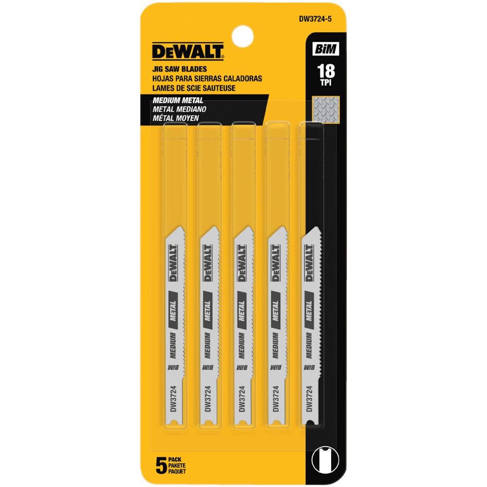 DeWalt DW3724-5 18TPI U-SHK COBALT STEEL JS BLADE-5PACK