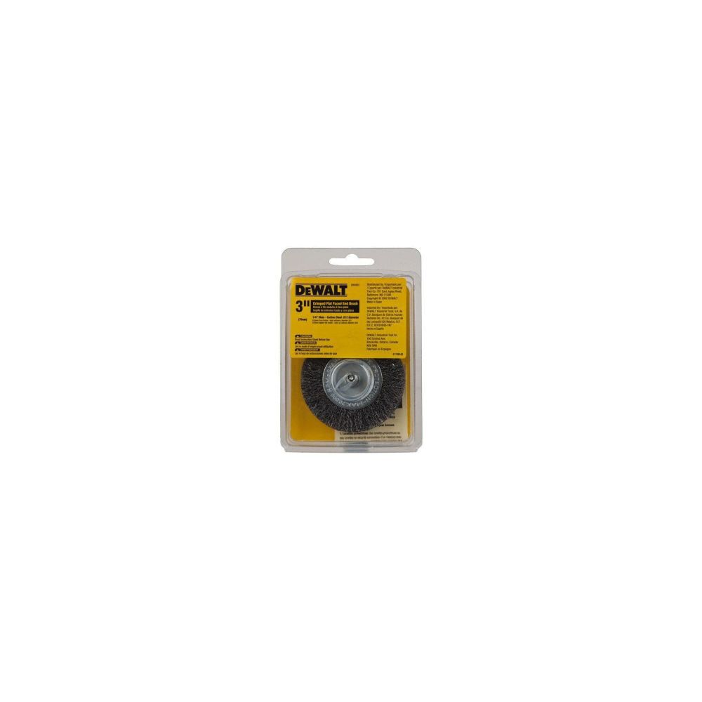 DeWalt DW4903 3 CRIMP FLAT BRUSH/CARB STL 1/4 STEM