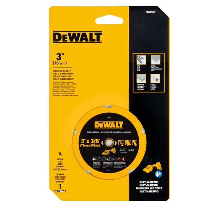 DeWalt DW8530 3 in. Diamond Multi-Material Blade