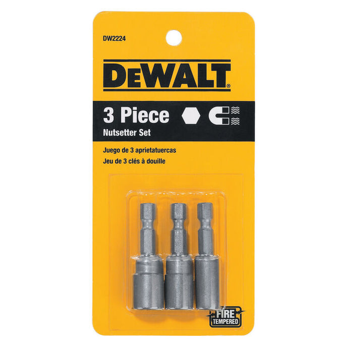 DeWalt DW2224 3 PC NUTSETTER SET (1/4,5/16,3/8 STUBB)