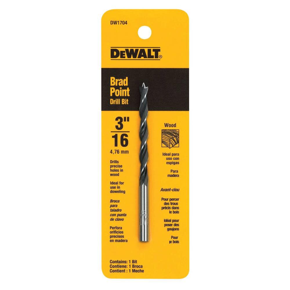 DeWalt DW1704 3/16 BRAD POINT
