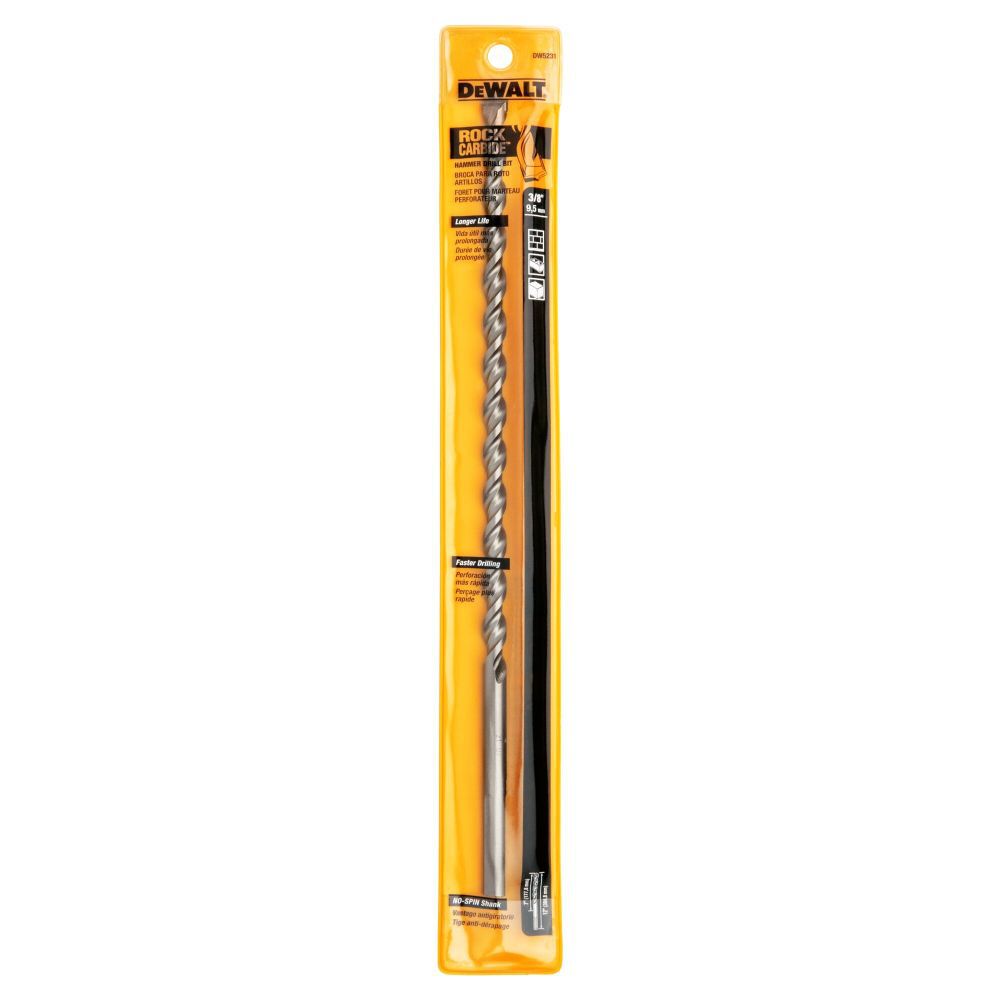 DeWalt DW5231 3/8X12 ROUND SHANK BIT