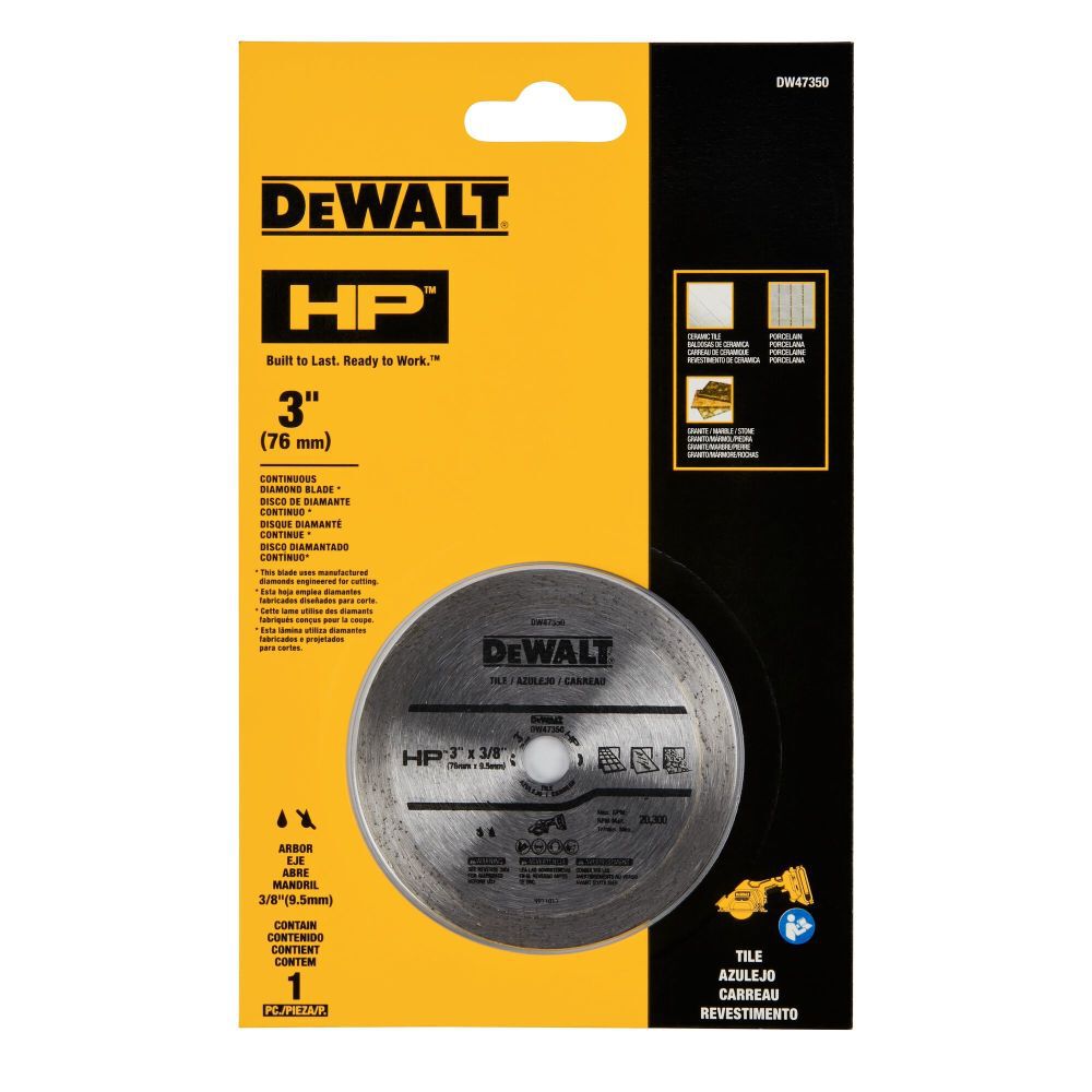 DeWalt DW47350 3IN CONTINUOUS HP TILE