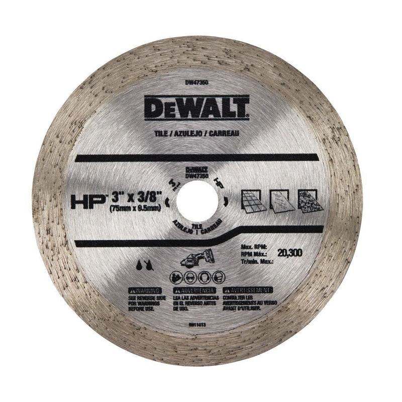 DeWalt DW47350 3IN CONTINUOUS HP TILE