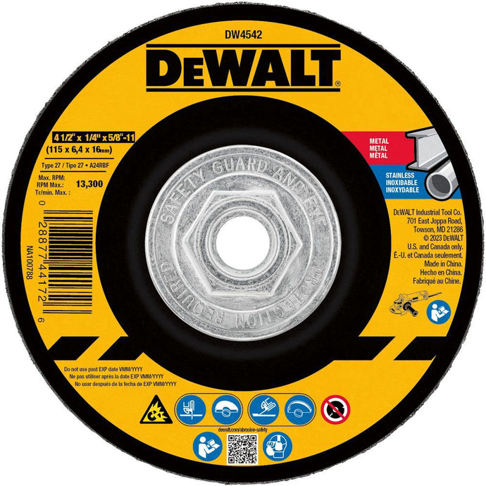 DeWalt DW4542 4-1/2 X 1/4 X 5/8-11IN FAST CUTTING ABR