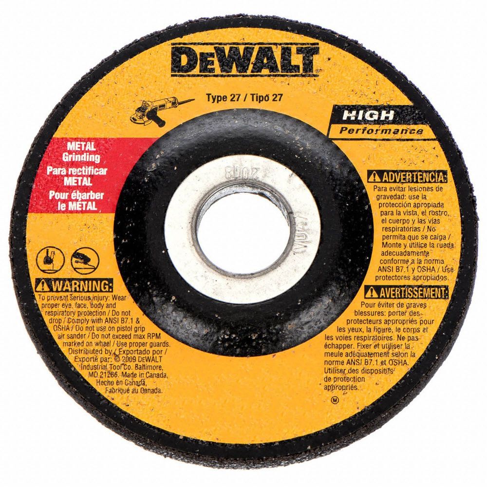 DeWalt DW4514B5 4 1/2 X 1/4 X 7/8IN METAL GRINDING WHEEL