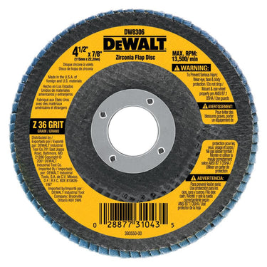 DeWalt DW8312 4-1/2 X 5/8-11 60G T29 HP FLAP