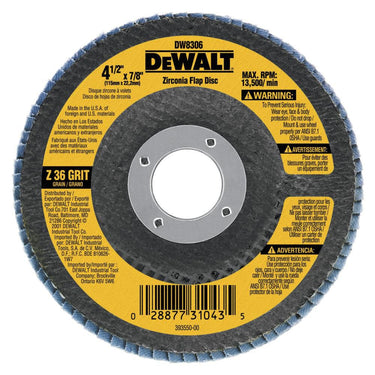 DeWalt DW8306 4-1/2 X 7/8 40G T29 HP FLAP