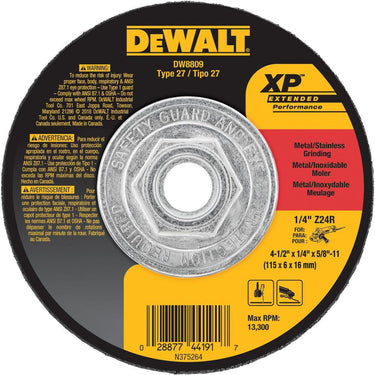 DeWalt DW8809 4-1/2 X 1/4 X 5/8-11 ZIRCONIA ABRA