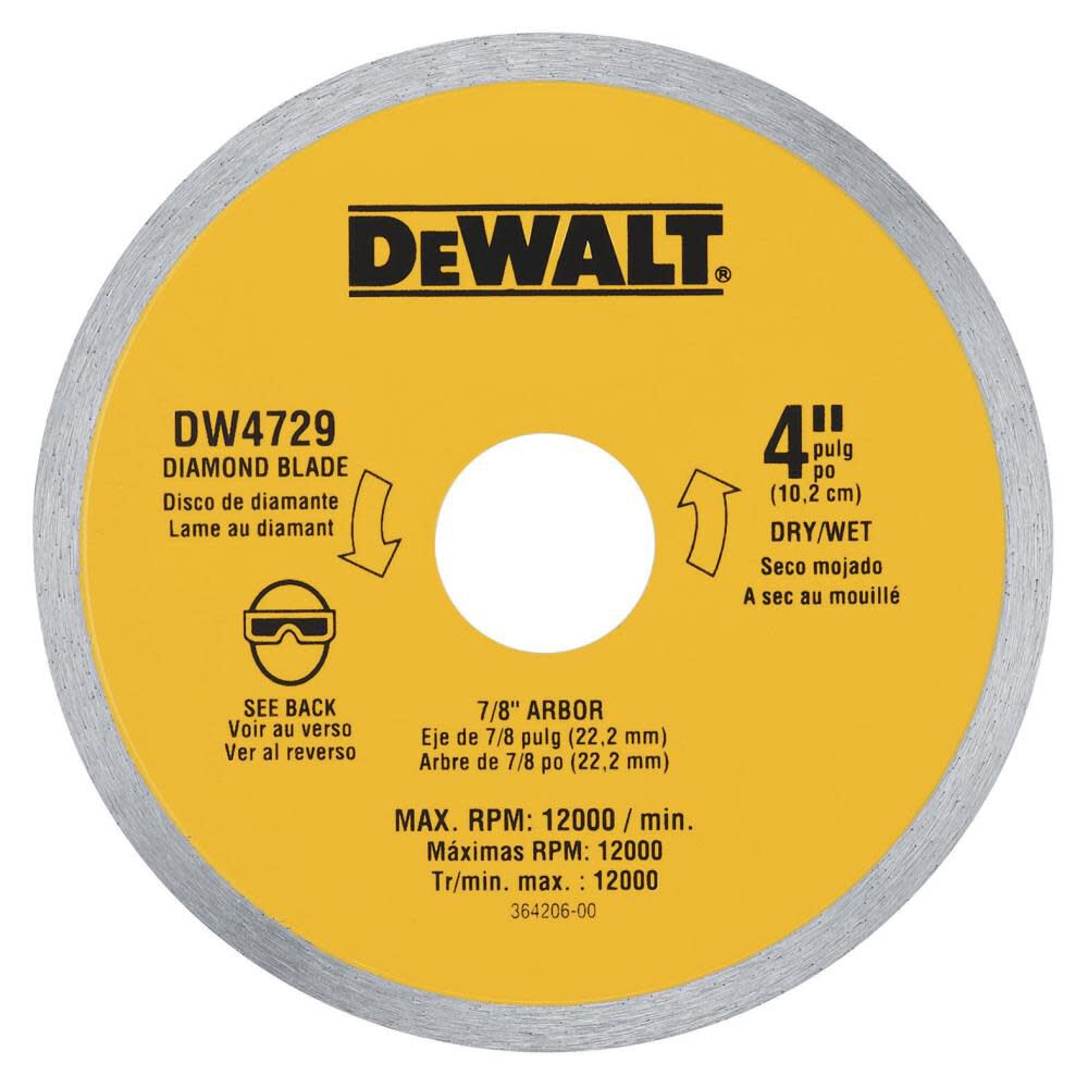 DeWalt DW4729 4IN TILE BLADE