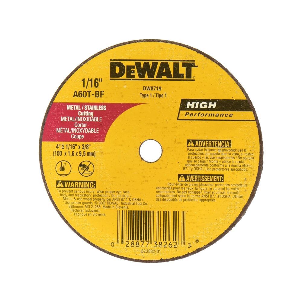 DeWalt DW8719 4 X 1/16 X 3/8 A60T
