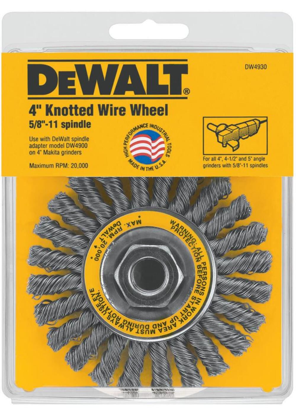DeWalt DW4930 4IN KNOTTED WIRE BRUSH