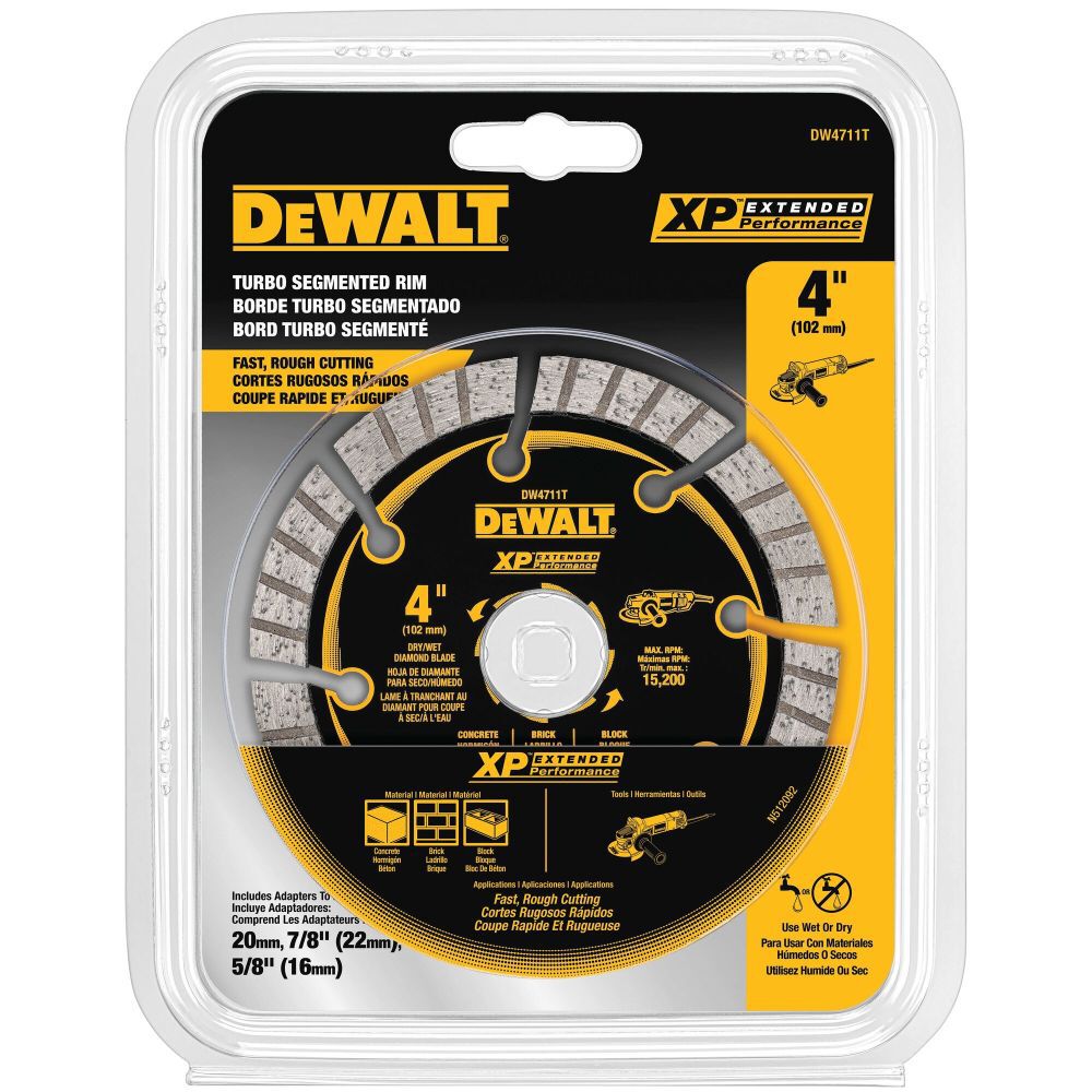 DeWalt DW4711T 4IN XP TURBO SEG DIAMOND BLADE