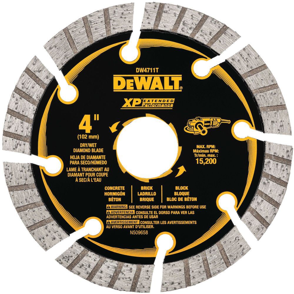 DeWalt DW4711T 4IN XP TURBO SEG DIAMOND BLADE