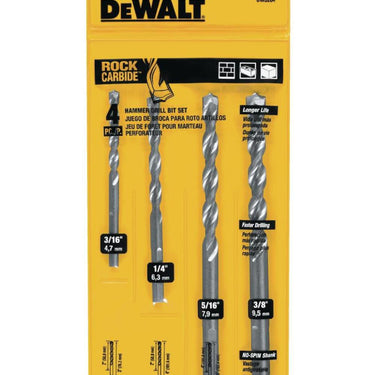 DeWalt DW5204 4PC MASONRY BIT SET