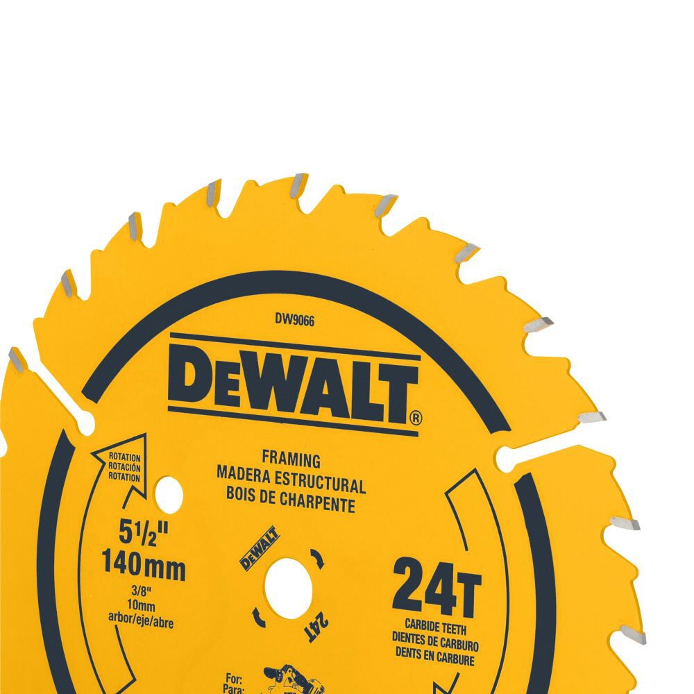DeWalt DW9066 5-1/2 24T CORDLESS CONSTRUCTION BLADE