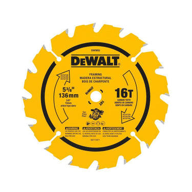 DeWalt DW9055 5-3/8 16T CARBIDE BLADE