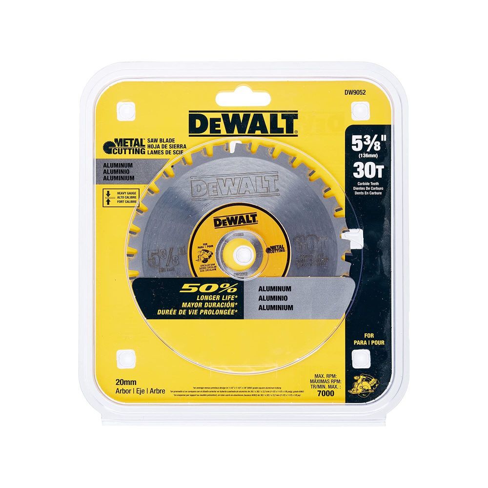 DeWalt DW9052 5-3/8IN 30T ALUM METALCUTTING 20mm ARBOR