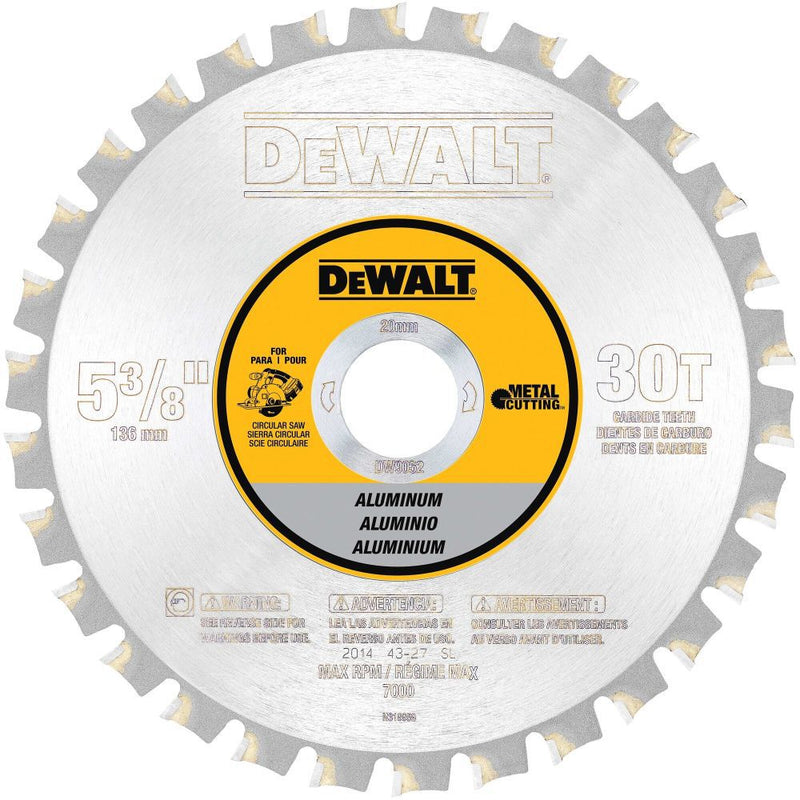 DeWalt DW9052 5-3/8IN 30T ALUM METALCUTTING 20mm ARBOR