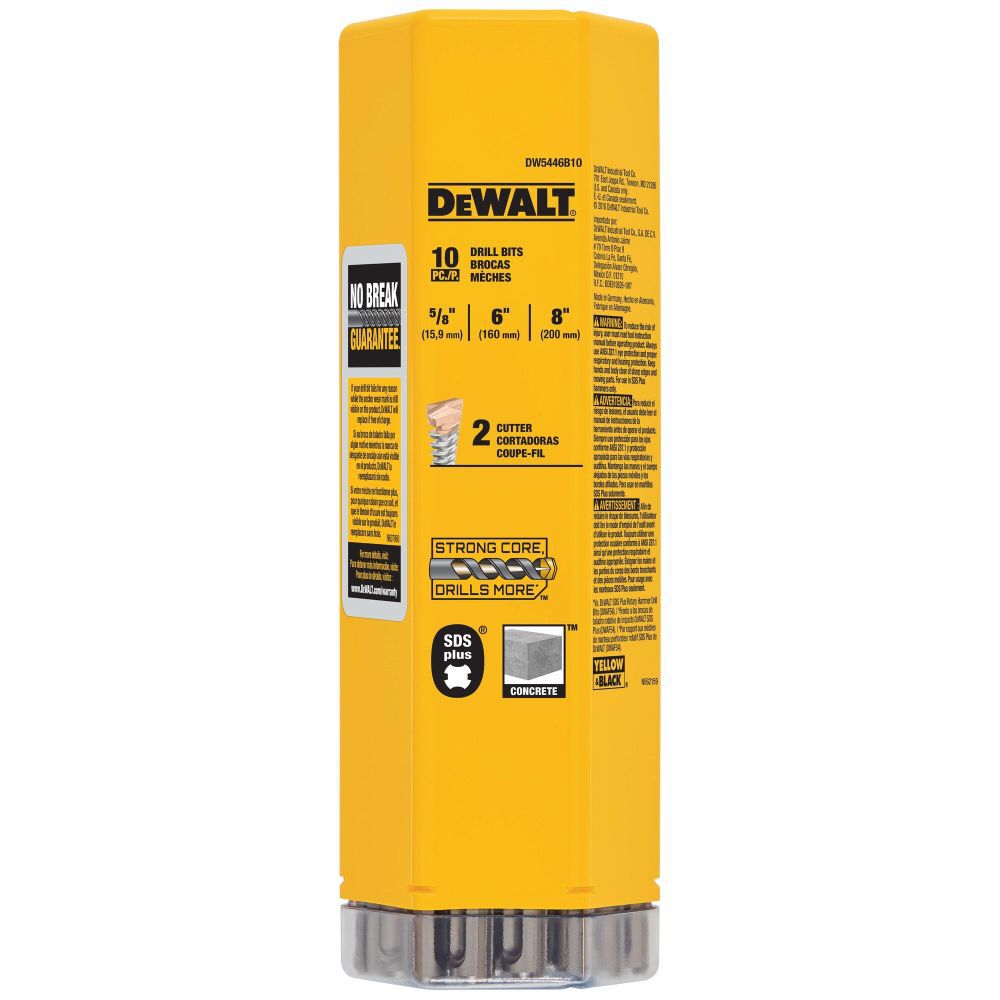 DeWalt DW5446B10 5/8 x 6 x 8 SDS+ 2C (10pk)