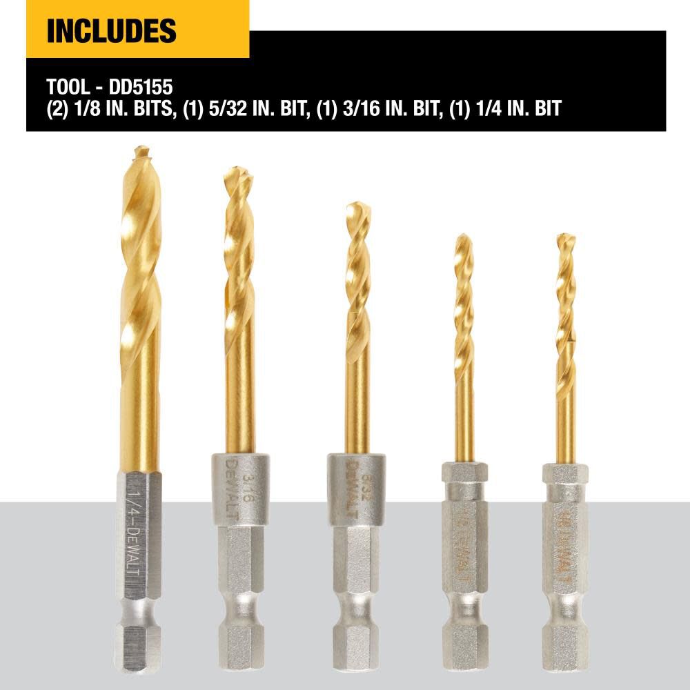 DeWalt DD5155 5 PC TITANIUM IR SET