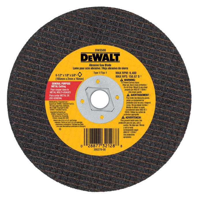 DeWalt DW3508 6-1/2X1/8 METAL ABRASIVE SAW BLD(BLK)