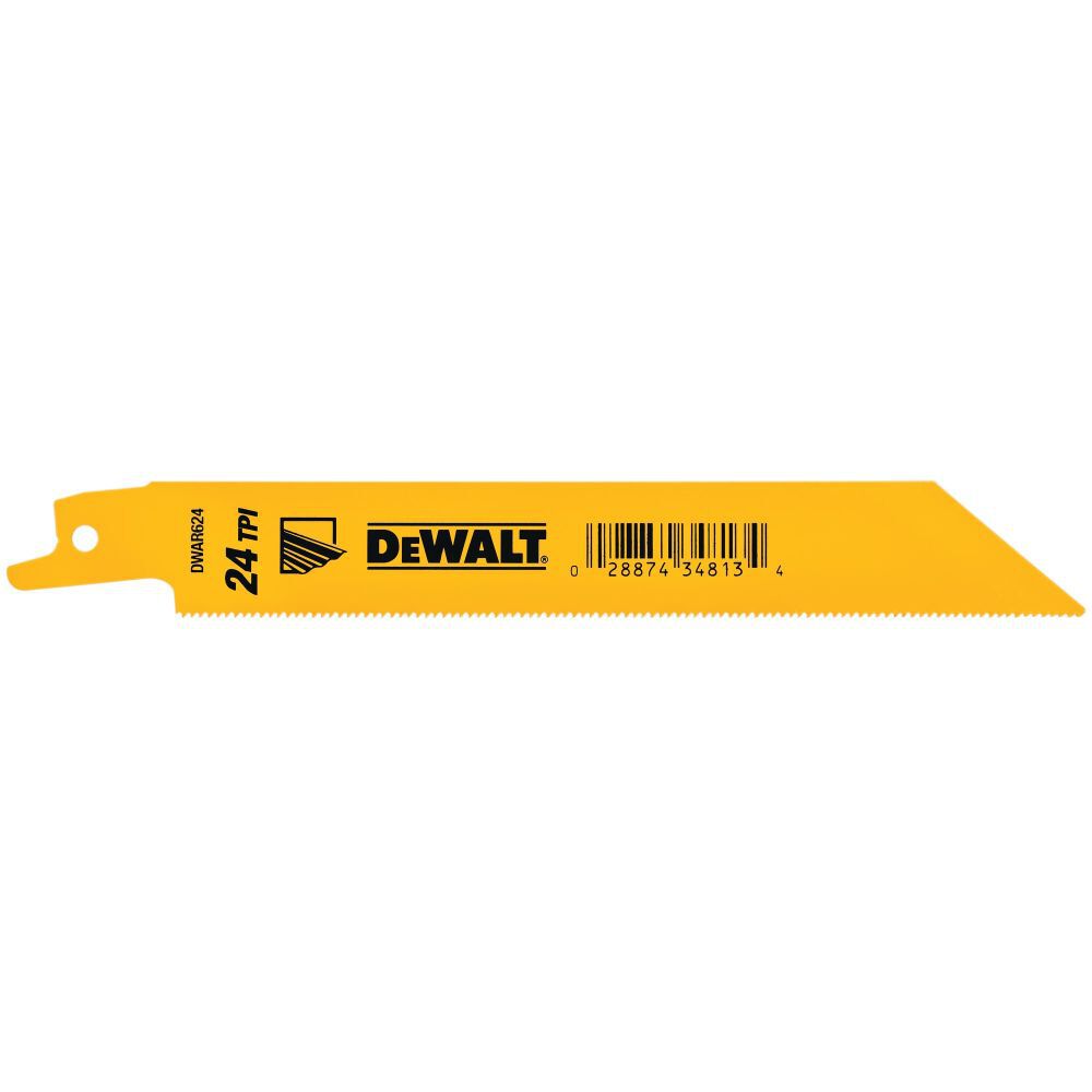 DeWalt DW4813 6IN 24TPI STGT BK BLD-5PK
