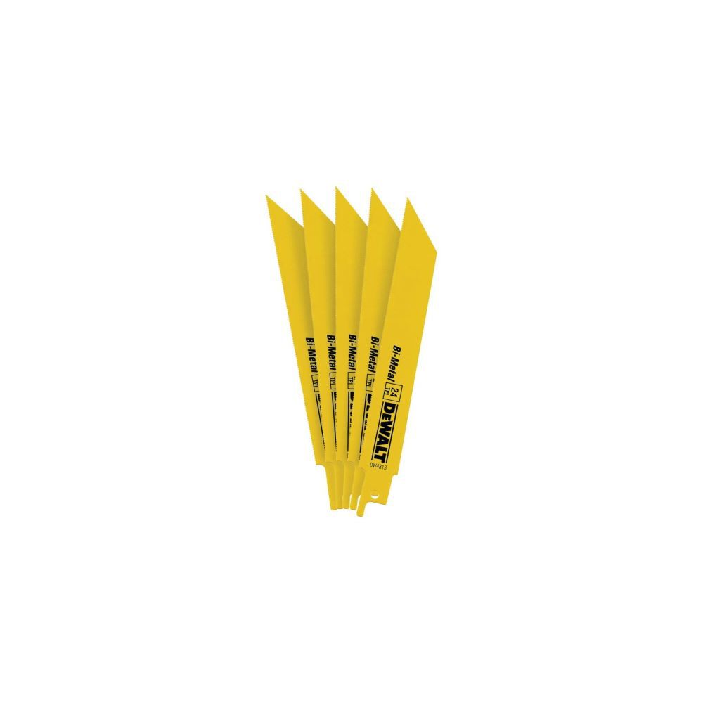 DeWalt DW4813 6IN 24TPI STGT BK BLD-5PK