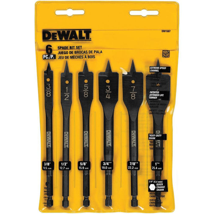 DeWalt DW1587 6-Piece Wood Boring Bit Set