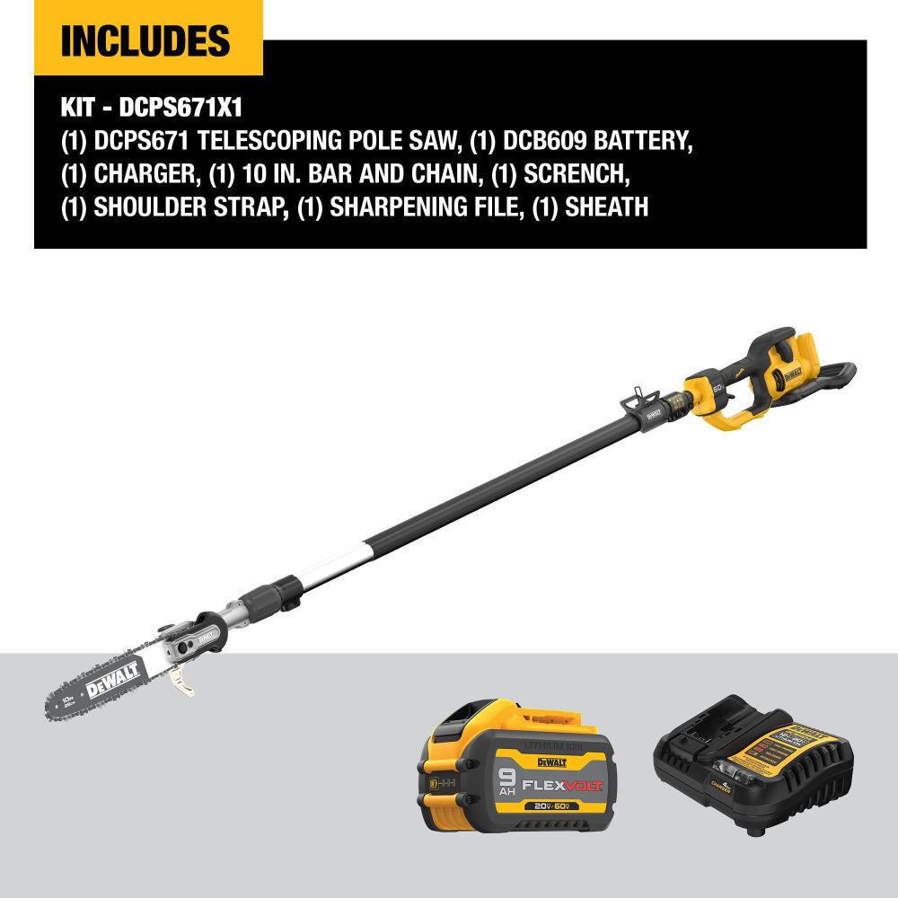 DeWalt DCPS671X1 DW 60V TELESCOPING POLE SAW (MASS) - KIT