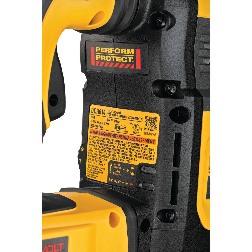 DeWalt DCH614X2 60V 1-3/4 SDS MAX COMB HAMMER W/E-CLUTCH