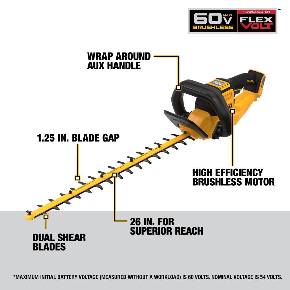 DeWalt DCHT870B DW 60V HEDGE TRIMMER BARE