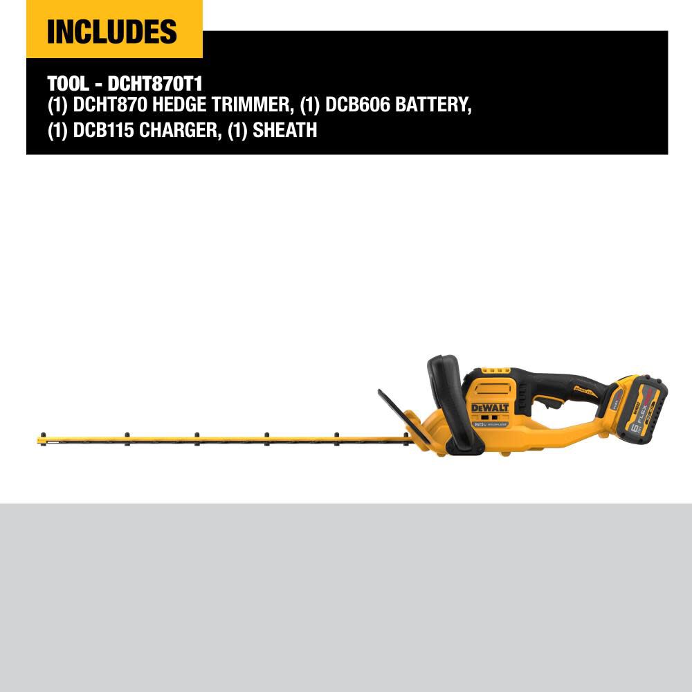 DeWalt DCHT870T1 DW 60V HEDGE TRIMMER W/2AH BATTERY