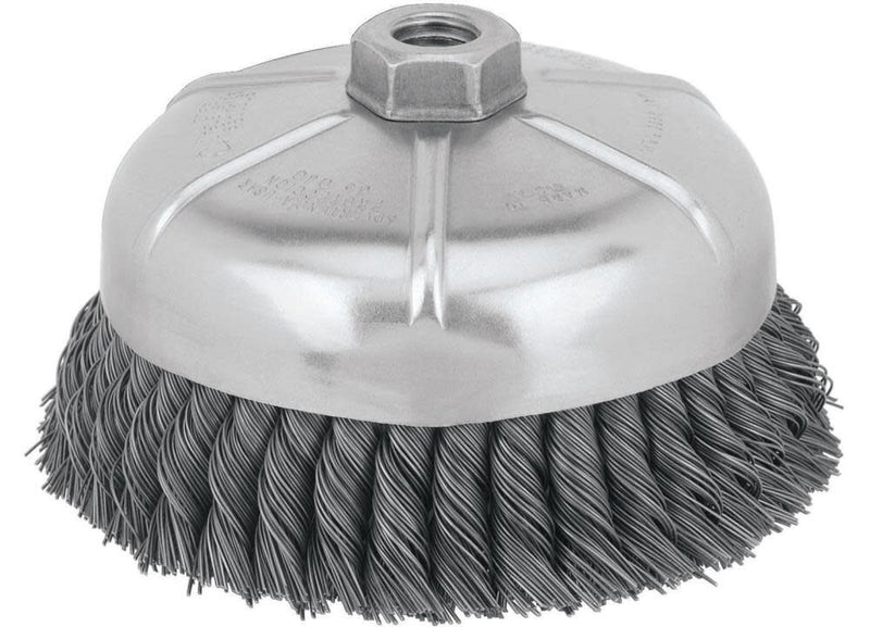DeWalt DW4917 6IN KNOTTED CUP BRUSH/CARBON STEEL5/8-11