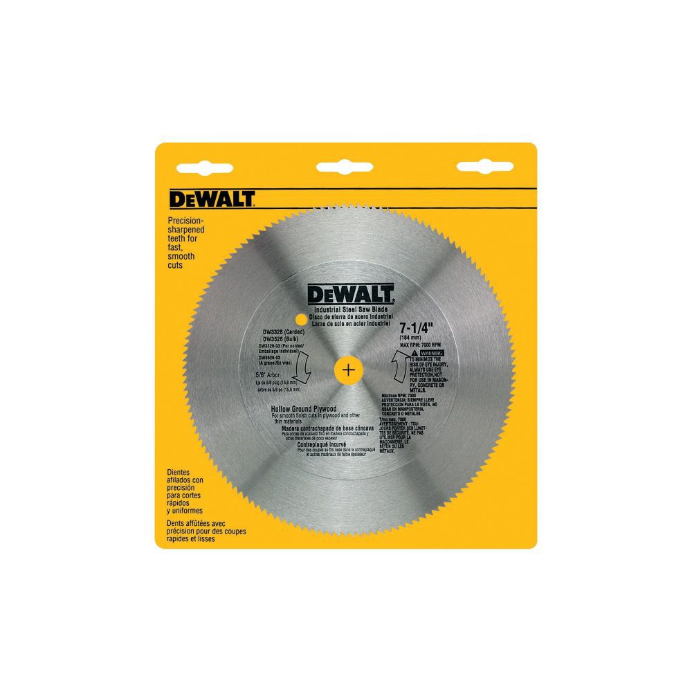 DeWalt DW3326 7-1/4 H.G PLYWOOD SAW BLD