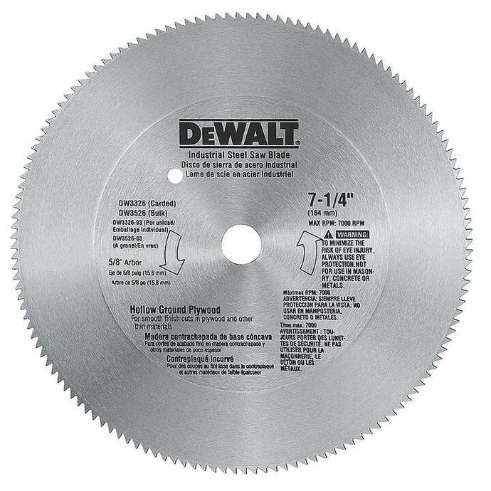 DeWalt DW3326 7-1/4 H.G PLYWOOD SAW BLD