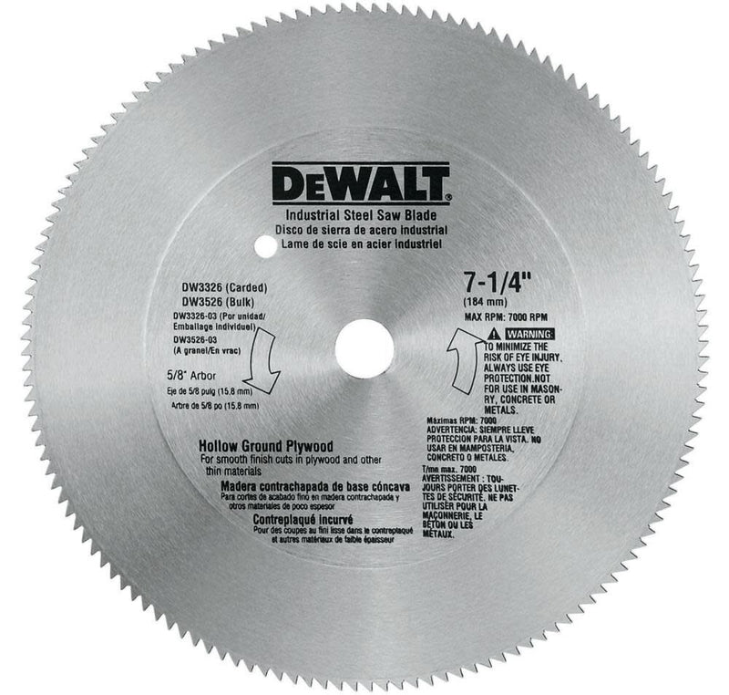 DeWalt DW3325 7-1/4 STEEL COMBO SAW BLD