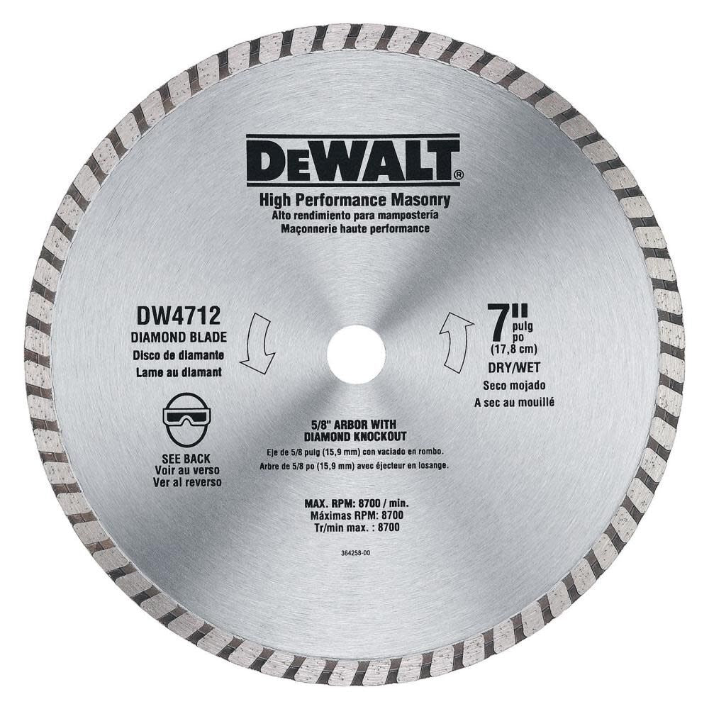 DeWalt DW4712B 7IN MASONRY BLADE(BULK)