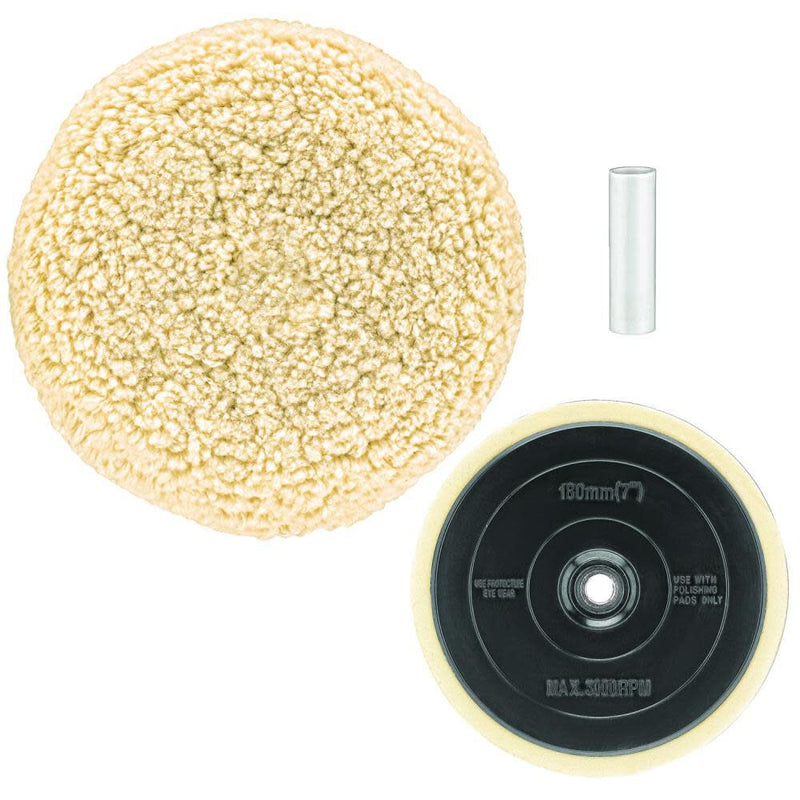 DeWalt DW4985CL 7IN WOOL BUFFING PAD & BACKING PAD KIT