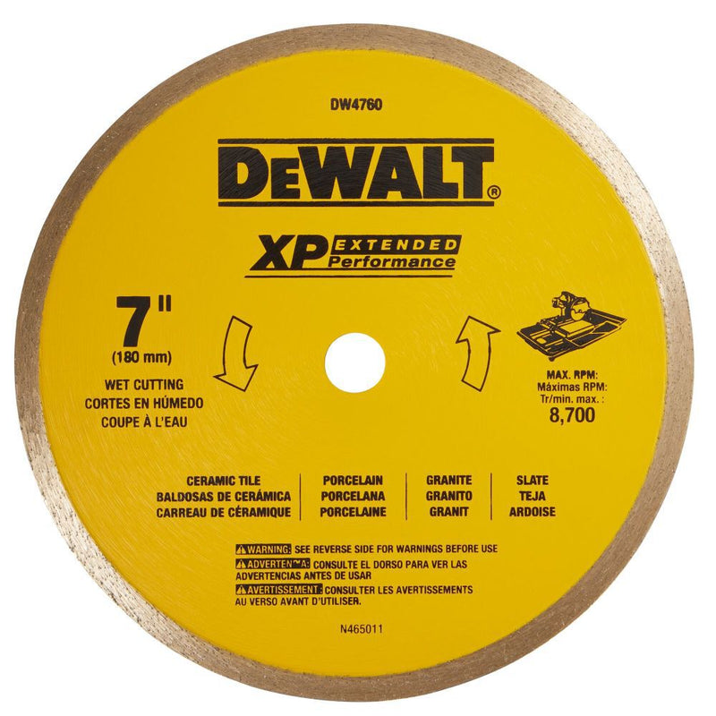 DeWalt DW4760 7IN CERAMIC TILE BLADE
