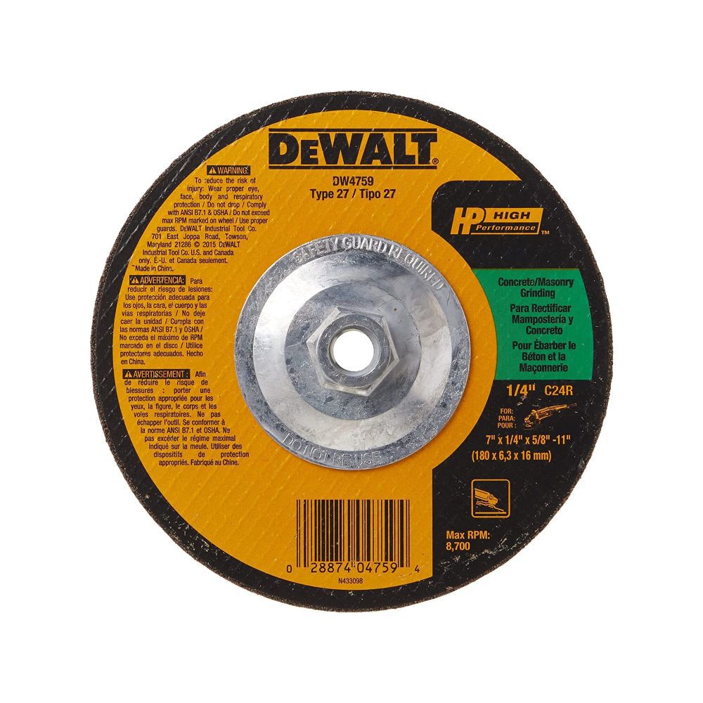 DeWalt DW4759 7 X 1/4 X 5/8-11 MASONRY