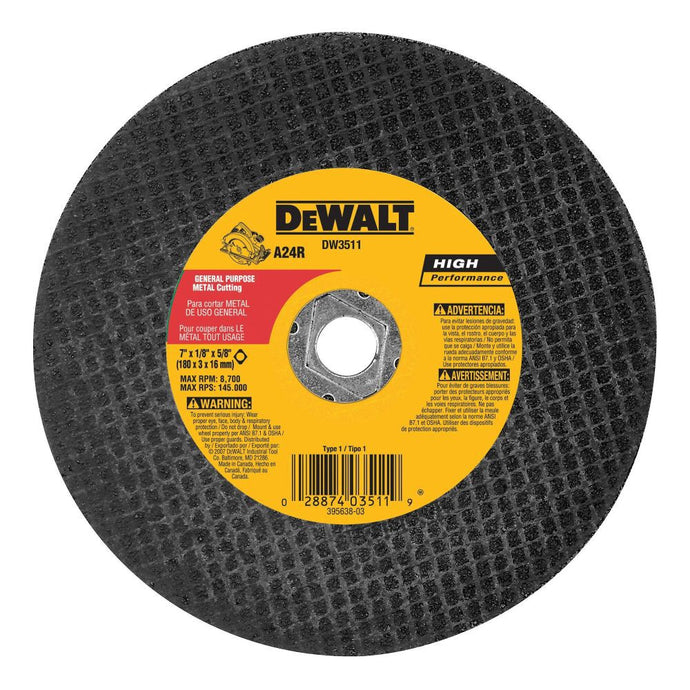 DeWalt DW3511 7 x 1/8 METAL ABRASIVE BLADE