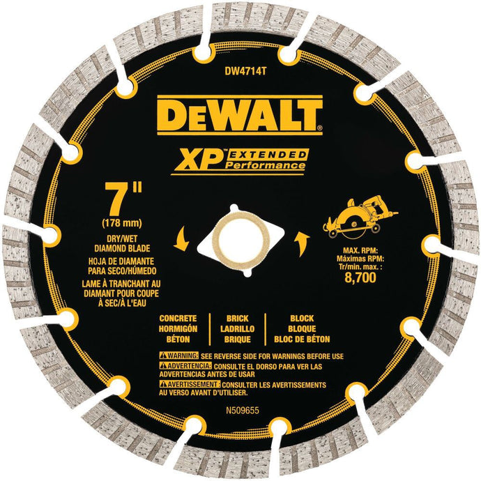 DeWalt DW4714T 7IN XP TURBO SEG DIAMOND BLADE