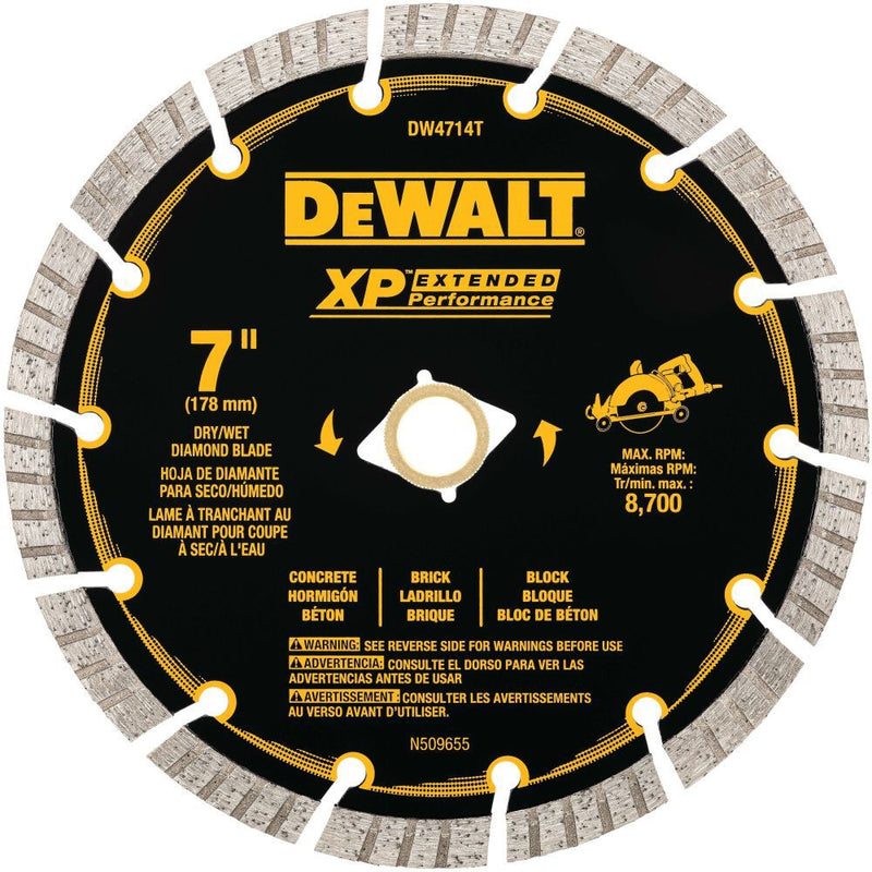 DeWalt DW4714T 7IN XP TURBO SEG DIAMOND BLADE