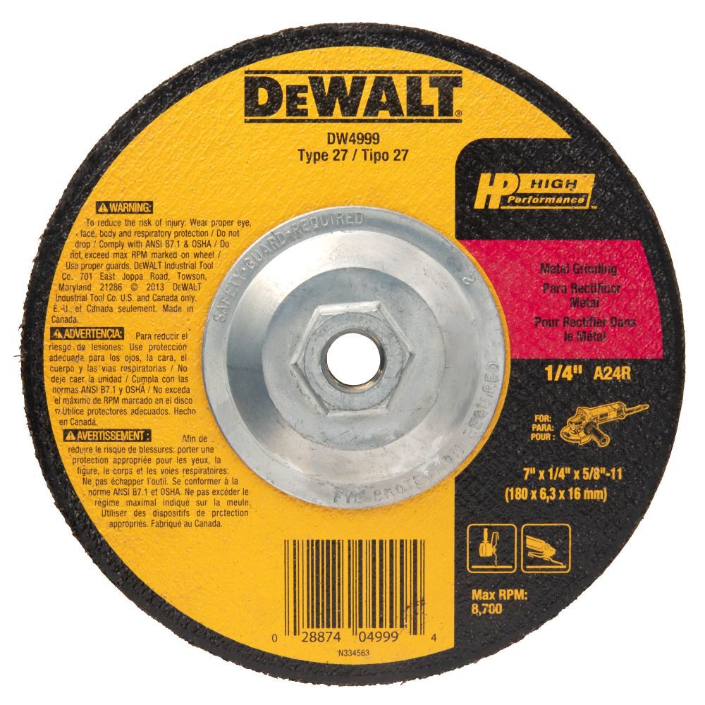 DeWalt DW4999 7X1/4X5/8-11 METAL GP