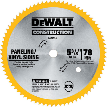 DeWalt DW9053 5-3/8 80T STEEL BLADE